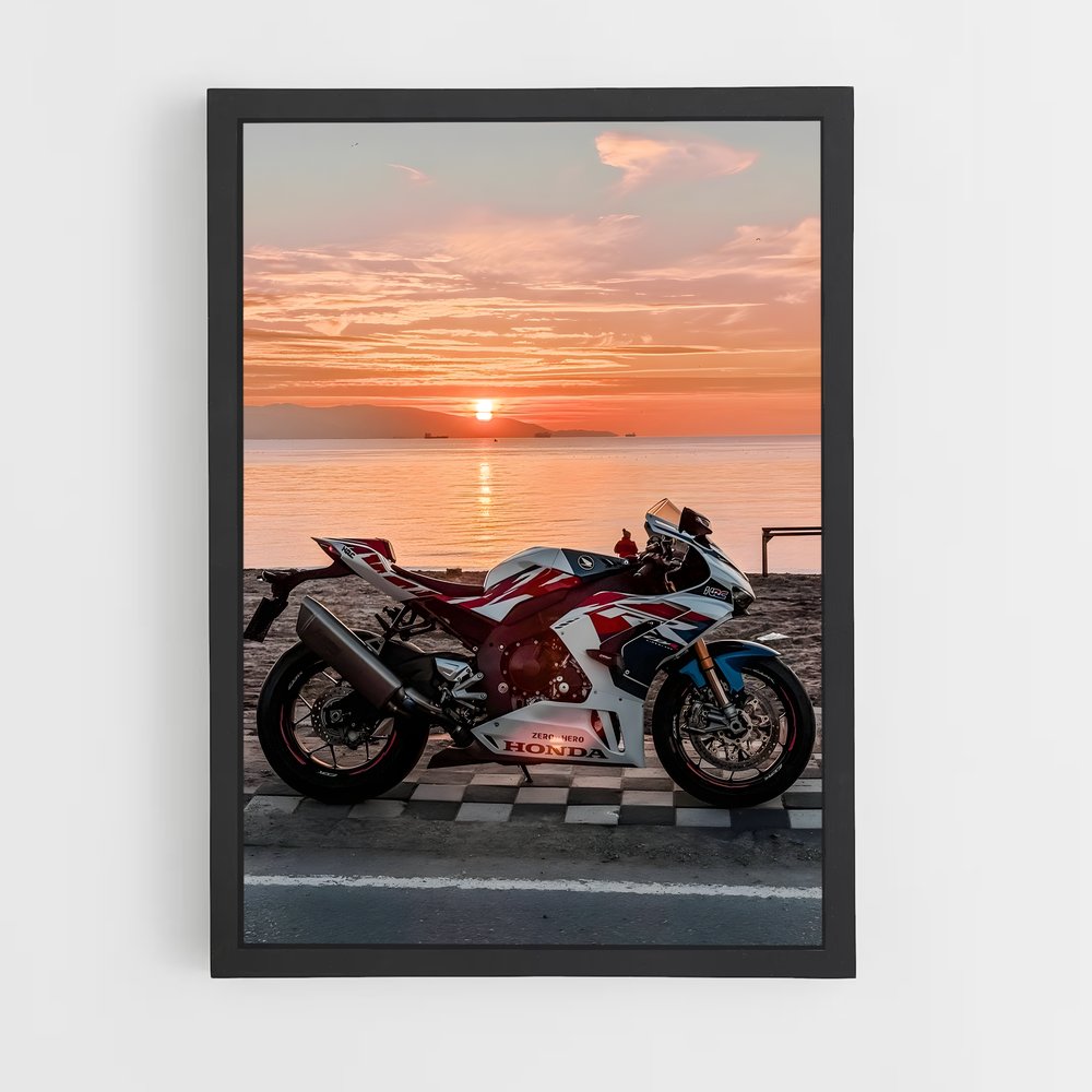 Poster Route de la Fireblade – affiche Honda Moto (vue 2)